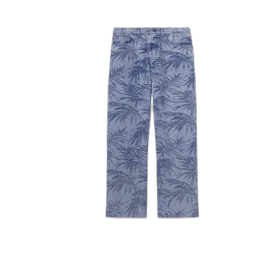 Palm Jacqured Jeans