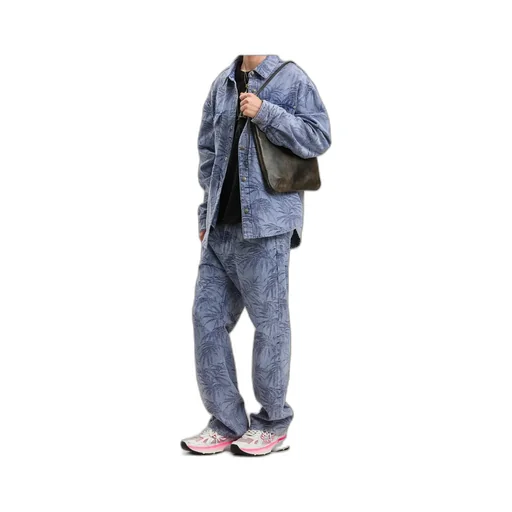 Palm Jacqured Jeans
