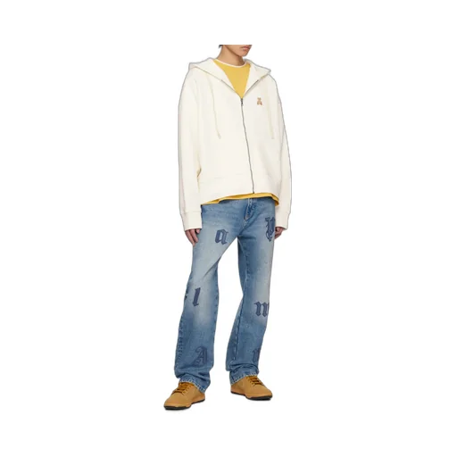 Logo Patch Straight Leg Jeans