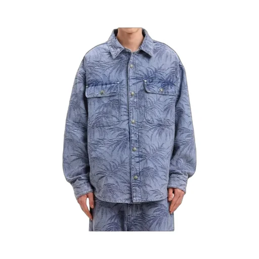 Palm Jacquared Denim Shirt