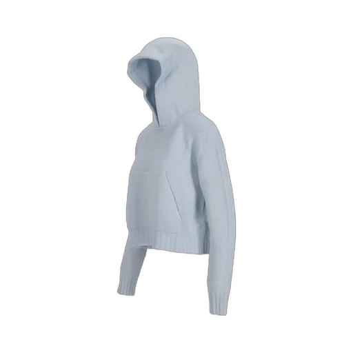Curved Logo Knitted Hoodie