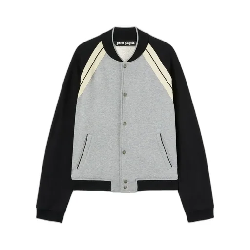 Curved Logo Printed Varsity Jacket