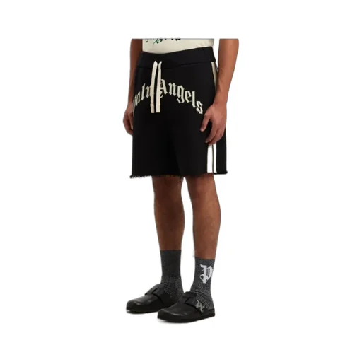 Logo Printed Drawstring Track Shorts
