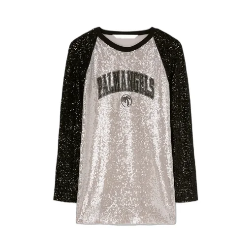 College Palm Sequin Embellished Mini Dress