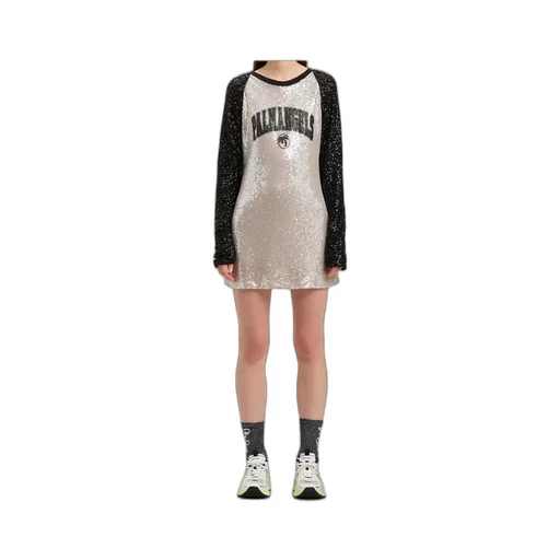 College Palm Sequin Embellished Mini Dress