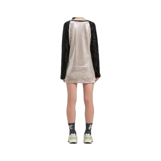College Palm Sequin Embellished Mini Dress