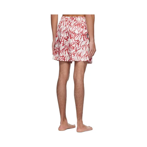 Graffiti Printed Drawstring Swim Shorts