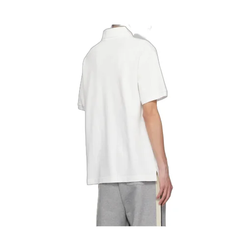 Curved Logo Embroidered Polo Shirt