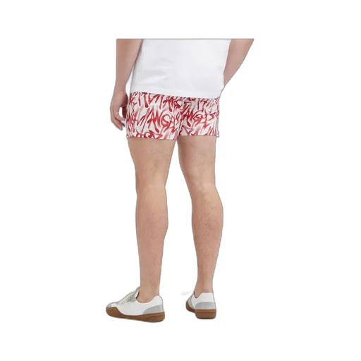 Graffiti Printed Drawstring Swim Shorts
