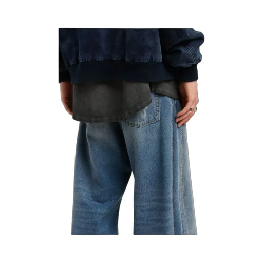 Lasered Curved Logo Jeans
