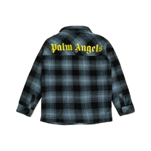 Logo-Printed Checked Buttoned Flannel Shirt