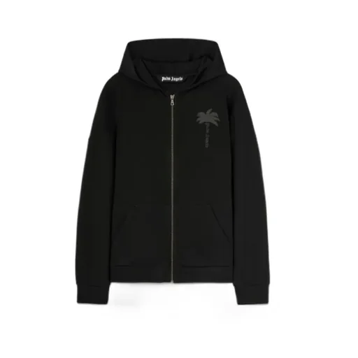 Palm Printed Zipped Hoodie