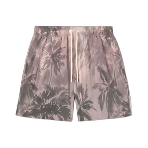 Sunset Palms Drawstring Swim Shorts