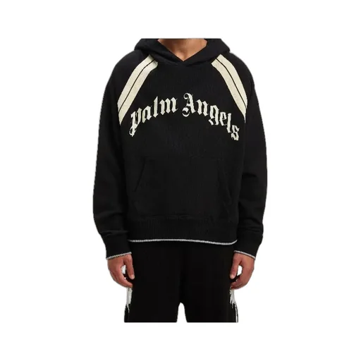 Logo Printed Ribbed Hem Hoodie