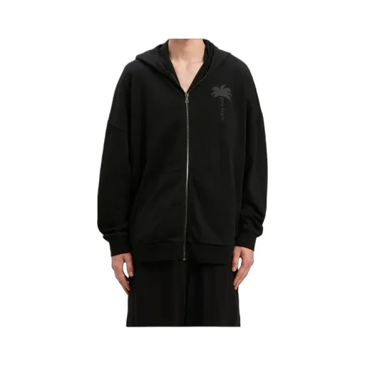 Palm Printed Zipped Hoodie