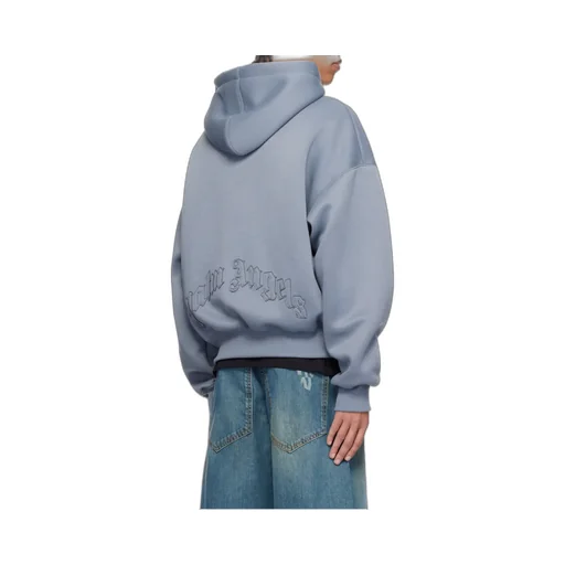 Curved Logo Zipped Hoodie