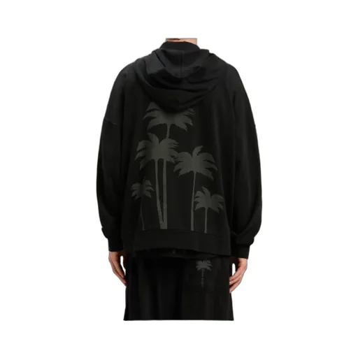 Palm Printed Zipped Hoodie