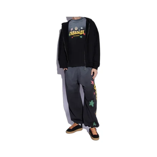 Graphic Printed Zipped Hoodie