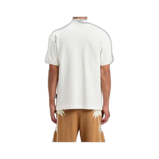 Curved Logo Embroidered Polo Shirt