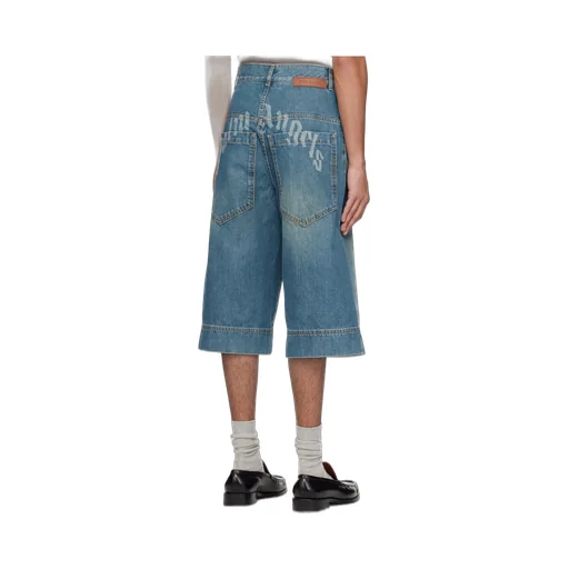 Belt-Loop Denim Shorts