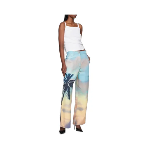 Sunrise Palm Printed Jeans