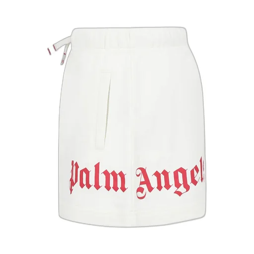 Logo Printed Drawstring Mini Skirt