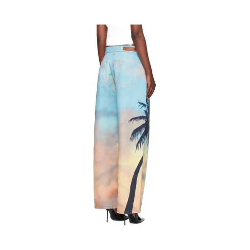Sunrise Palm Printed Jeans