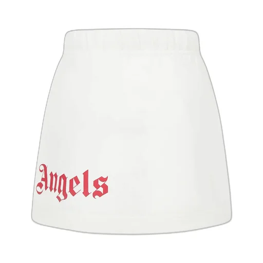 Logo Printed Drawstring Mini Skirt