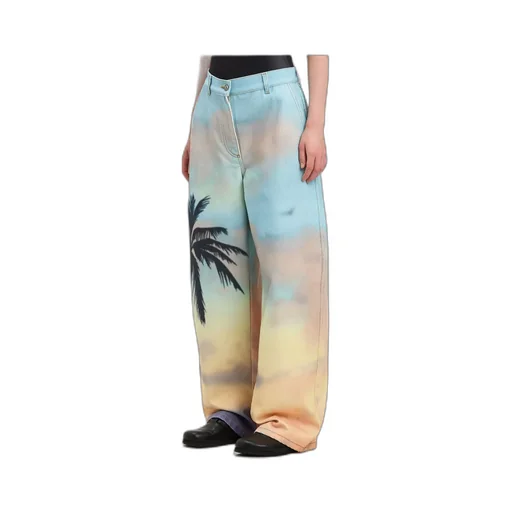 Sunrise Palm Printed Jeans