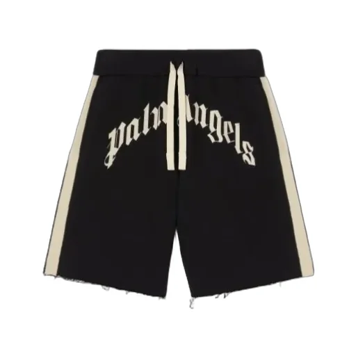 Logo Printed Drawstring Track Shorts