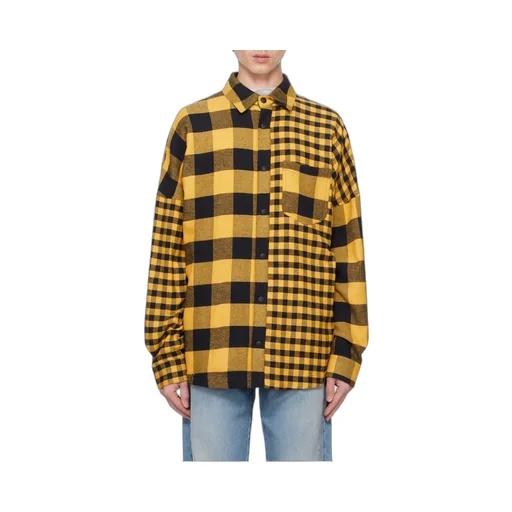 Paneled Checked Shirt Jacket