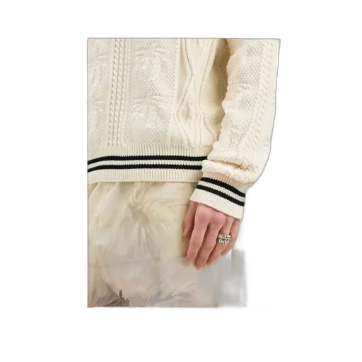 Curved-Logo Knitted Jumper