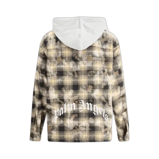 Checked Zip-Up Hooded Jacket