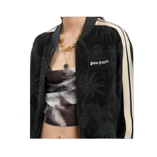 Palms Jacquard Zip-Up Sweatshirt