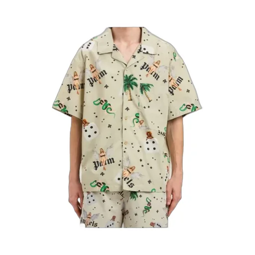 All-Over Graphic Printed Bowling Shirt