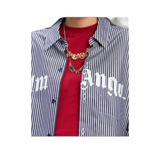 Logo Printed Striped Midi Dress