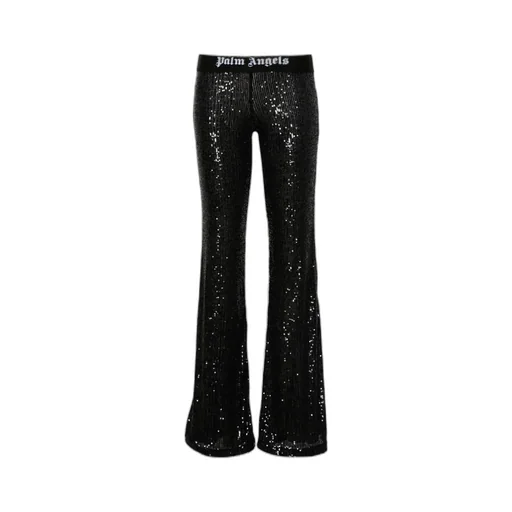 Logo-Tape Sequin Trousers