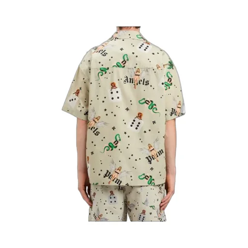 All-Over Graphic Printed Bowling Shirt