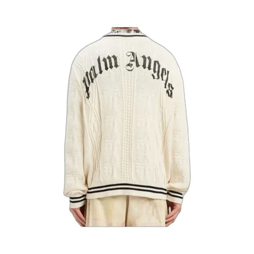 Curved-Logo Knitted Jumper