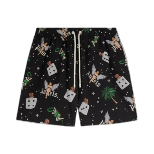 Pin-Up Drawstring Swim Shorts