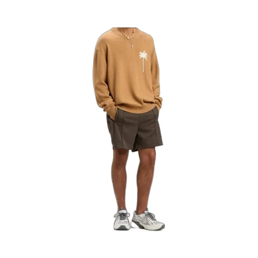 Palm Tree Intarsia Crewneck Knitted Jumper