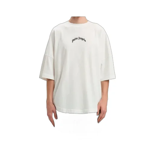 Curved-Logo Crewneck T-Shirt