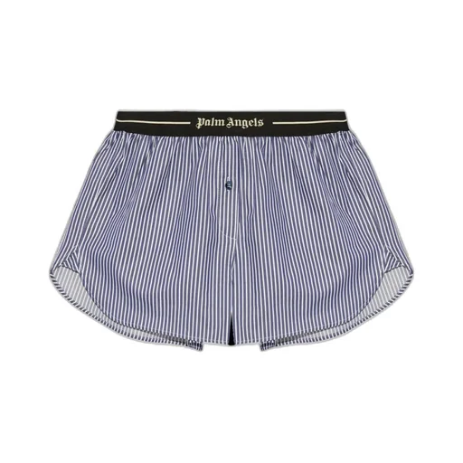 Logo Waistband Striped Shorts
