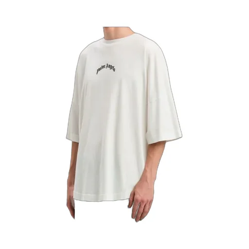Curved-Logo Crewneck T-Shirt