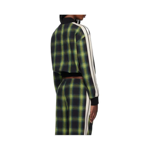 Logo Embroidered Checked Pilot Jacket