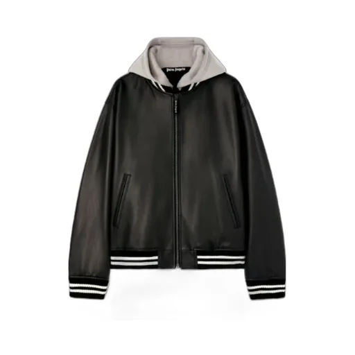 Curved Logo Zipped Bomber Jacket