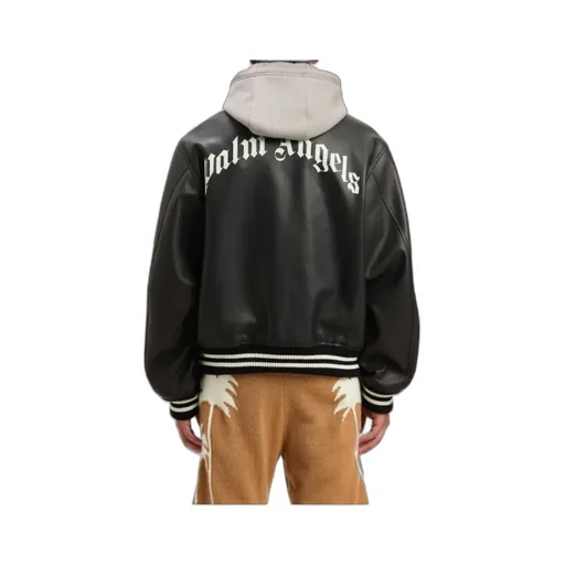 Curved Logo Zipped Bomber Jacket