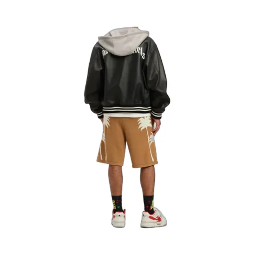 Curved Logo Zipped Bomber Jacket