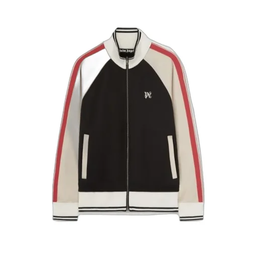 Monogram Embroidered High Neck Track Jacket