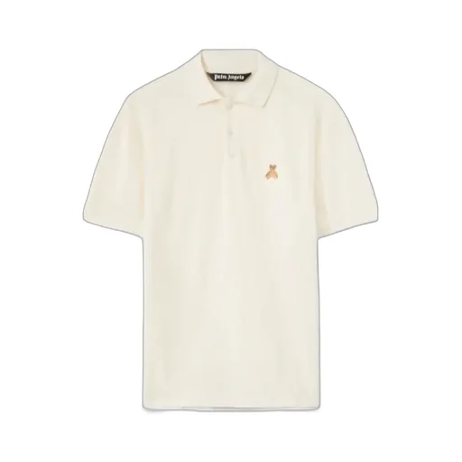 Bear Embroidered Short-Sleeved Polo Shirt